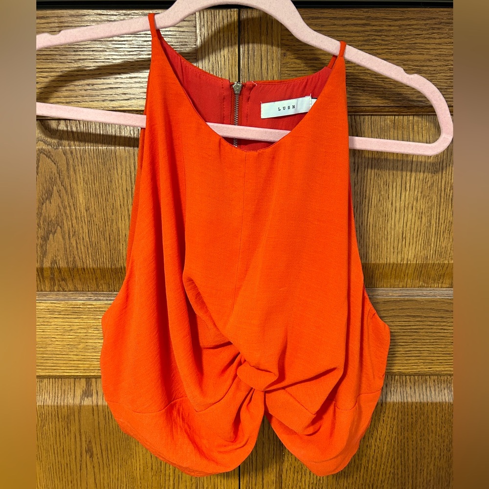 Stylish orange crop top tank top